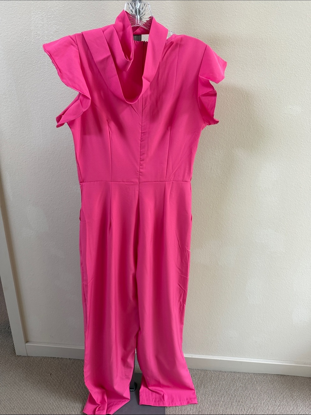 NWT New HARPER & LANE pink Junpsuit Small with belt